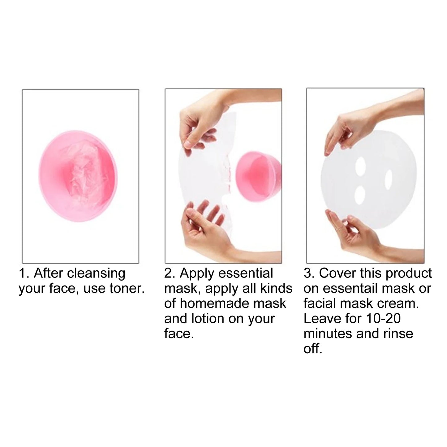 100pcs Facial Mask DIY Preservative Film Disposable Prevent Evaporation Moisture Retention Face Mask Wrapped Paper