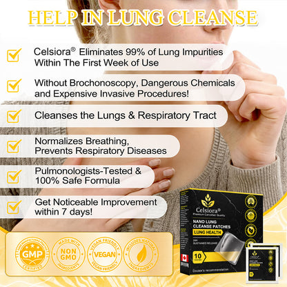 🍁💝Celsiora® Nano Lung Cleanse Patches (stubborn mucus, COPD, chest tightness, shortness of breath, persistent cough, pneumonia)