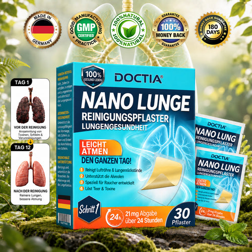 👩‍⚕️💝DOCTIA® Nano Lunge Reinigungspflaster (Hilft bei erschwertem Abhusten von Schleim, Atemnot, übermäßiger Schleimbildung und Lungeninfektionen)
