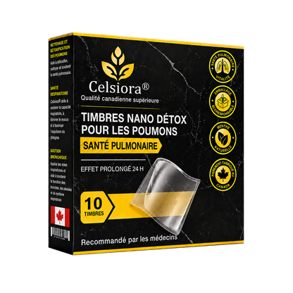 🍁😍Celsiora® Timbres nano détox pour les poumons (mucosités tenaces, MPOC, oppression thoracique, essoufflement, toux persistante, pneumonie)