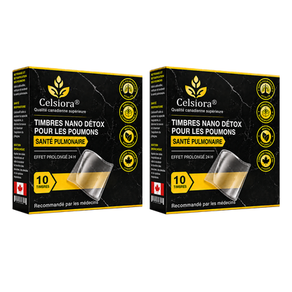 🍁😍Celsiora® Timbres nano détox pour les poumons (mucosités tenaces, MPOC, oppression thoracique, essoufflement, toux persistante, pneumonie)