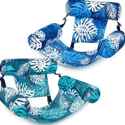 ✨🏖️Inflatable Pool Floating Chair 🏊Tropical Leaf Design, Ultra-Lightweight & Puncture-Resistant PVC ✨