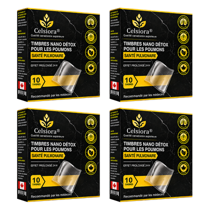 🍁😍Celsiora® Timbres nano détox pour les poumons (mucosités tenaces, MPOC, oppression thoracique, essoufflement, toux persistante, pneumonie)