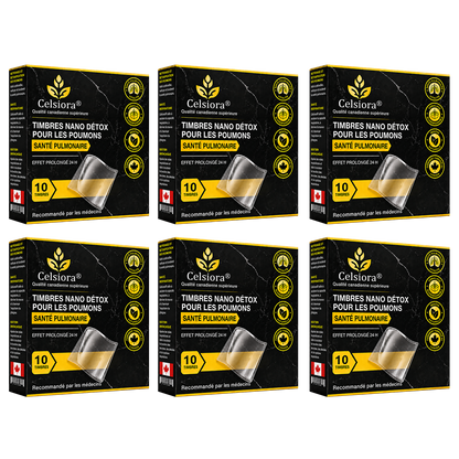 🍁😍Celsiora® Timbres nano détox pour les poumons (mucosités tenaces, MPOC, oppression thoracique, essoufflement, toux persistante, pneumonie)