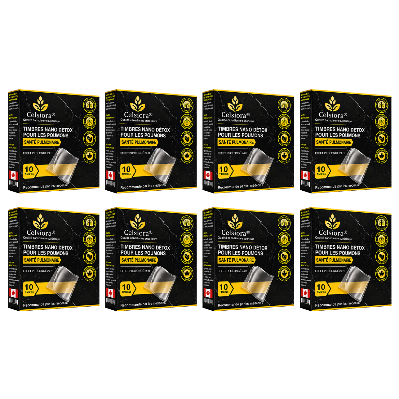 🍁😍Celsiora® Timbres nano détox pour les poumons (mucosités tenaces, MPOC, oppression thoracique, essoufflement, toux persistante, pneumonie)