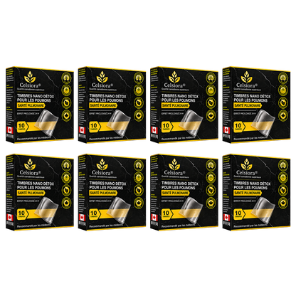 🍁😍Celsiora® Timbres nano détox pour les poumons (mucosités tenaces, MPOC, oppression thoracique, essoufflement, toux persistante, pneumonie)
