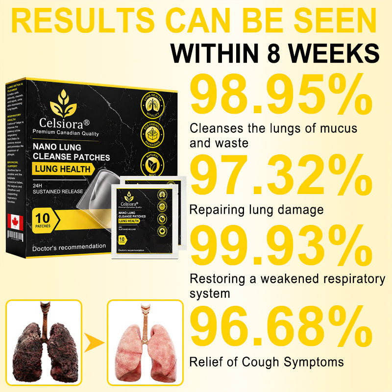 🍁💝Celsiora® Nano Lung Cleanse Patches (stubborn mucus, COPD, chest tightness, shortness of breath, persistent cough, pneumonia)