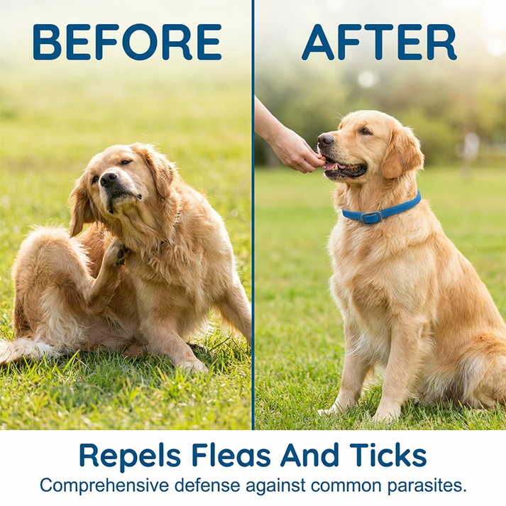 ✨💖 LIMITED TIME 65% OFF! 🔥 50K+ SOLD! Natural 8-Month Natural Essential Oil Flea & Tick Collar for Dogs & Puppies