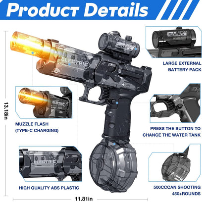 ✨ 🔥50K+ SOLD! 60% OFF⚡💦Woyuosn Battle Blaster Electric Water Gun|Automatic Squirt Blaster with Glowing Muzzle