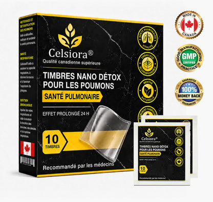 🍁😍Celsiora® Timbres nano détox pour les poumons (mucosités tenaces, MPOC, oppression thoracique, essoufflement, toux persistante, pneumonie)