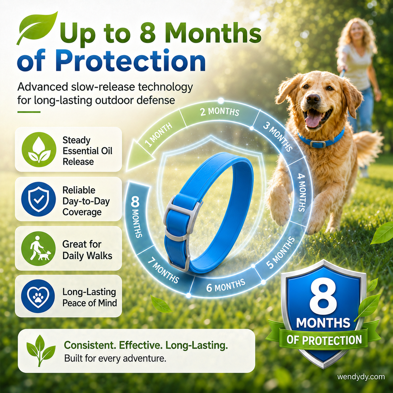 ✨💖 LIMITED TIME 65% OFF! 🔥 50K+ SOLD! Natural 8-Month Natural Essential Oil Flea & Tick Collar for Dogs & Puppies