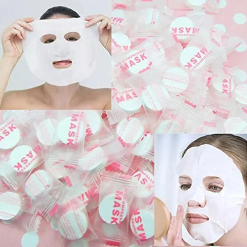 NEW High-end 30/50PCS Disposable Compressed Facial Mask Portable Non-woven Face Mask Facial Towel Coin Cotton Wrapped Tissues
