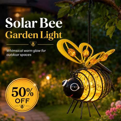 ✨ 🐝 LIMITED-TIME 50% OFF! Hanging Solar Bee Light – Warm Amber Glow, Flicker- Free, Perfect for Garden Parties, Camping, or Kids’ Rooms😊 🌙
