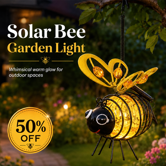 ✨ 🐝 LIMITED-TIME 50% OFF! Hanging Solar Bee Light – Warm Amber Glow, Flicker- Free, Perfect for Garden Parties, Camping, or Kids’ Rooms😊 🌙