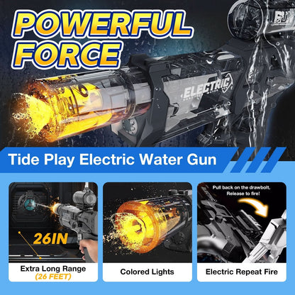 ✨ 🔥50K+ SOLD! 60% OFF⚡💦Woyuosn Battle Blaster Electric Water Gun|Automatic Squirt Blaster with Glowing Muzzle