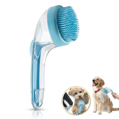 ✨🔥LIMITED-TIME 50% OFF! 🛁 2-in-1 Pet Bath Brush with Shampoo Dispenser | Dual-Sided Silicone Dog & Cat Scrubber for Gentle Massaging
