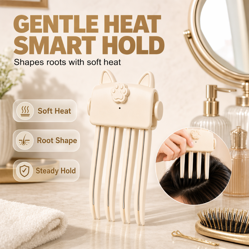 ✨🎉48K+ Sold 💇 Wireless Heated Volumizing Root Lift Clip✨Portable Travel Hair Styling Tool for Flat Fine Hair— Devareon®